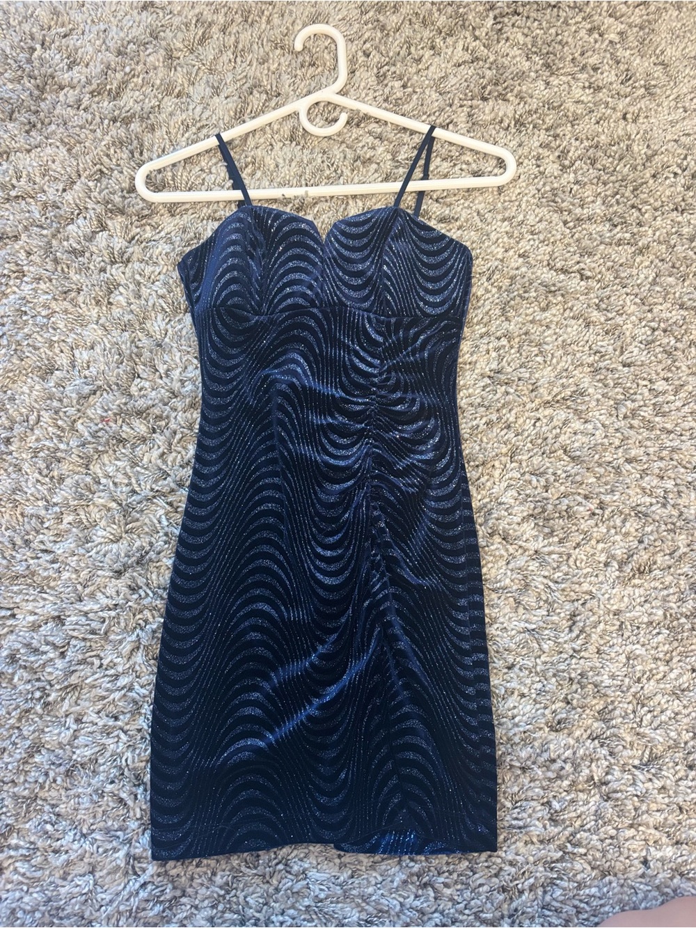 Emerald Sundae Navy Sparkle Bodycon Mini Dress